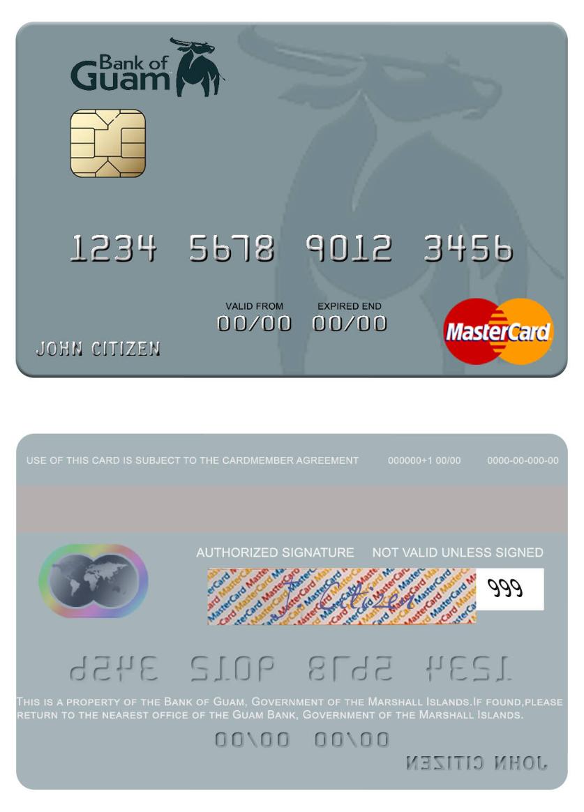 Government of the Marshall Islands Bank of Guam mastercard